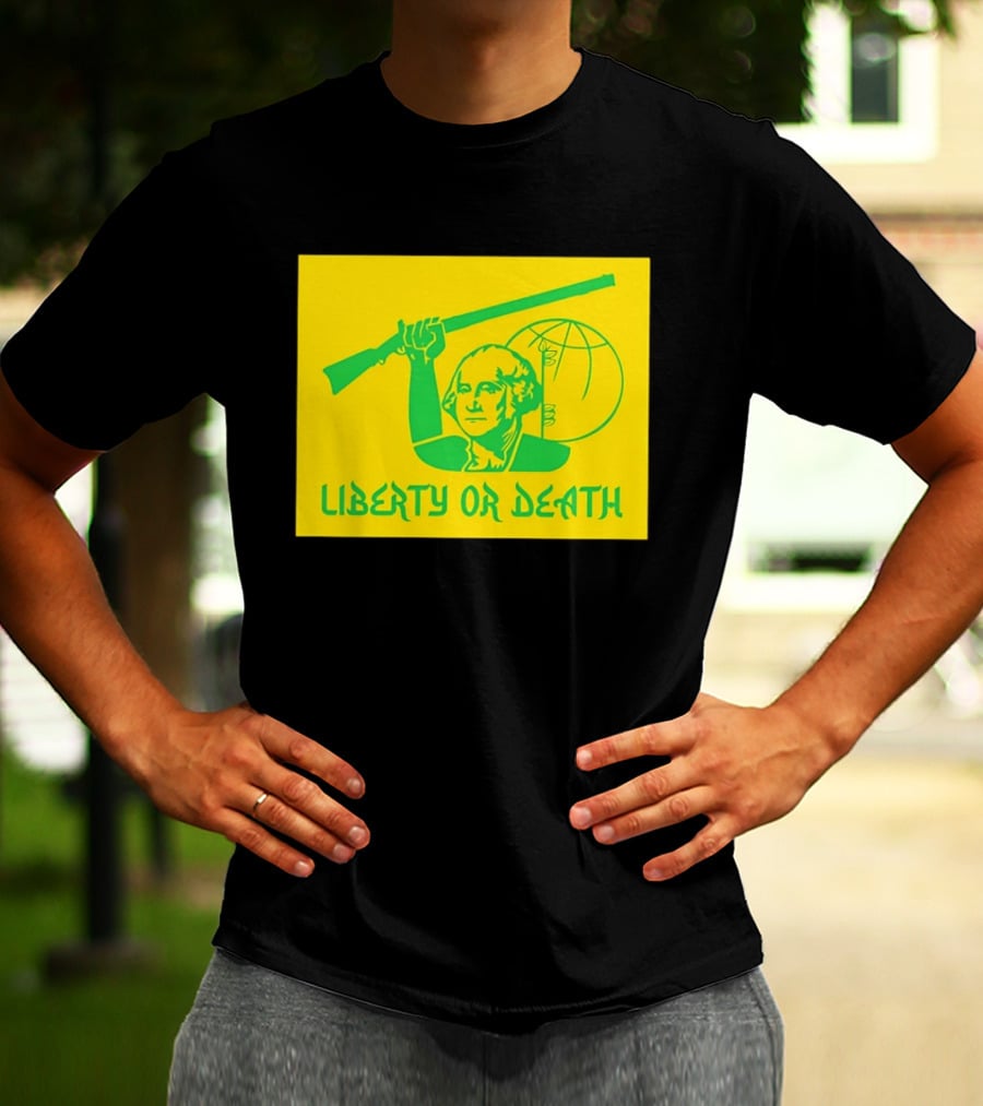 Liberty Or Death 2026 Washington Rifle Globe T-Shirt