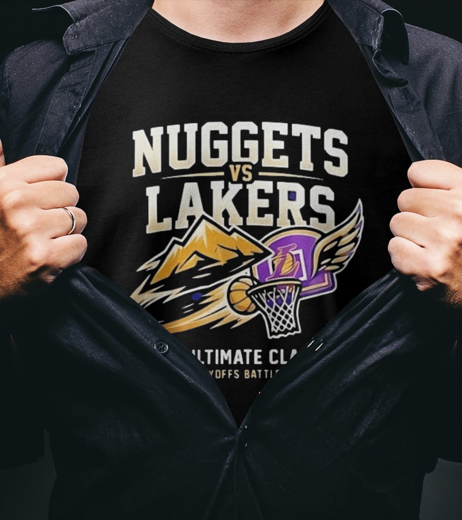 Nuggets Vs Lakers The Ultimate Clash Playoffs Battle T-Shirt