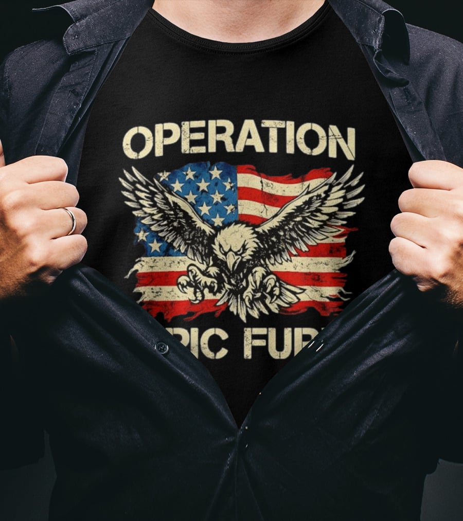 Operation Epic Fury Eagle US Flag American Pride T-Shirt