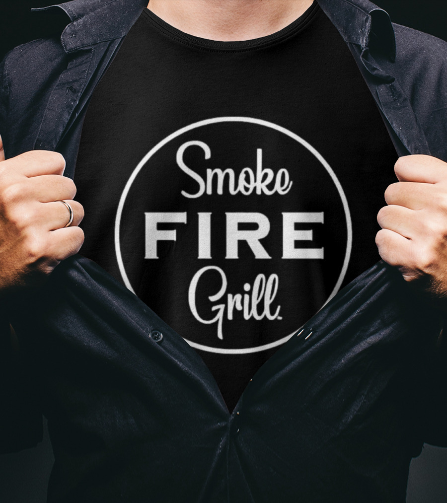 Smoke Fire Grill Circular T-Shirt