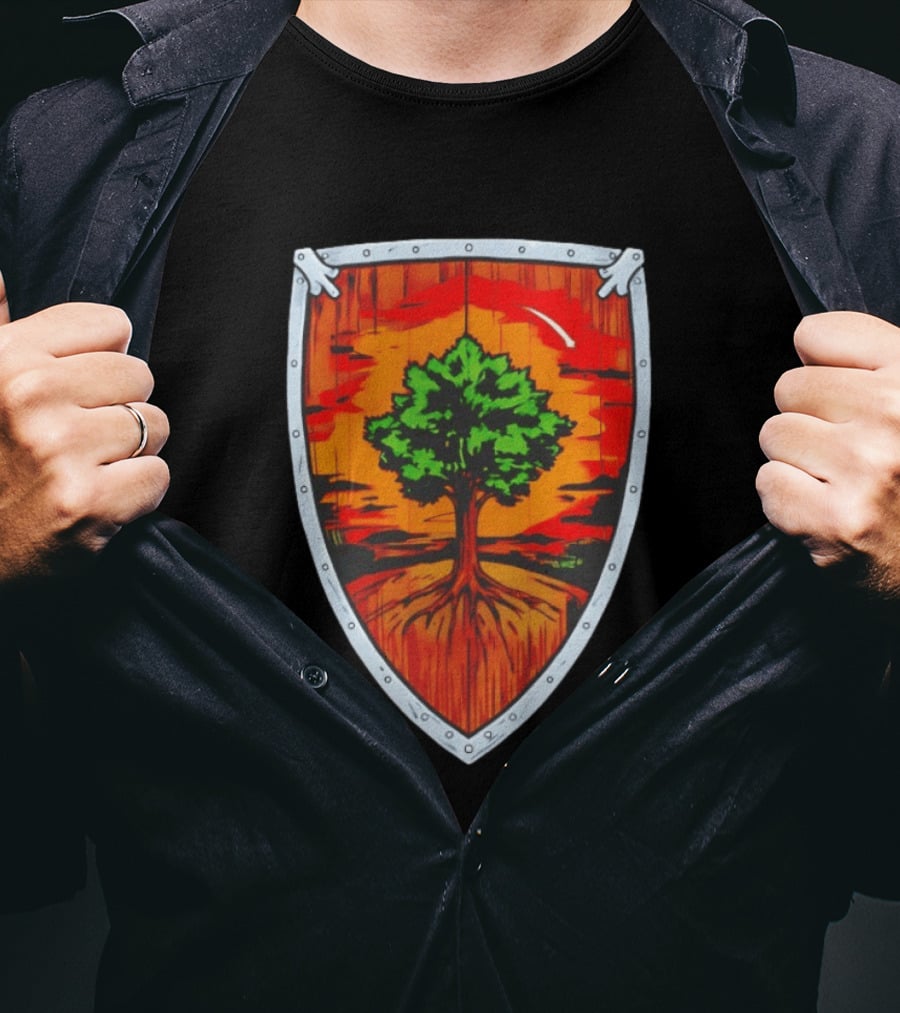Ser Duncan The Tall Shield Tree Green Warrior Crest T-Shirt