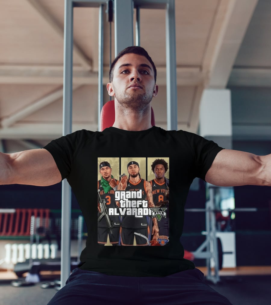 Grand Theft Alvarado Five New York Basketball T-Shirt