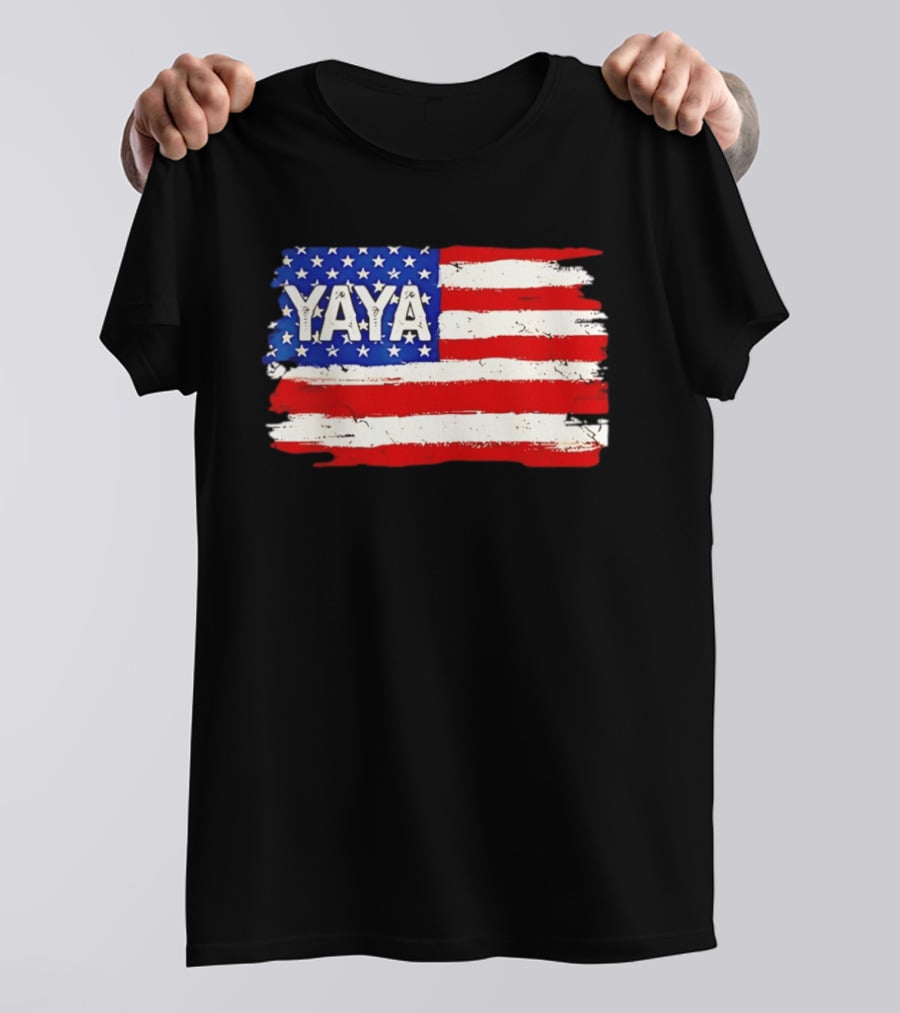 Patriotic Yaya American Flag Mother's Day Women T-Shirt