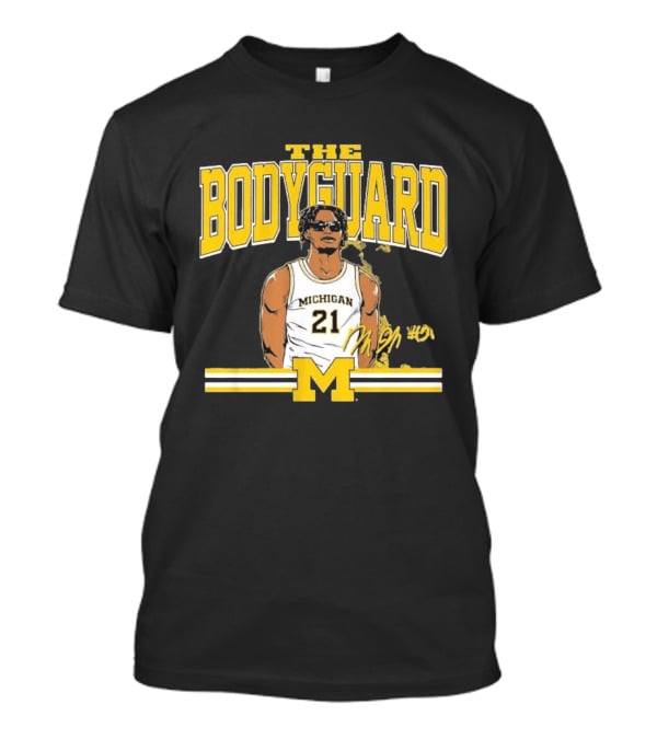 The Bodyguard Michigan Basketball 21 Morez Johnson Jr. T-Shirt