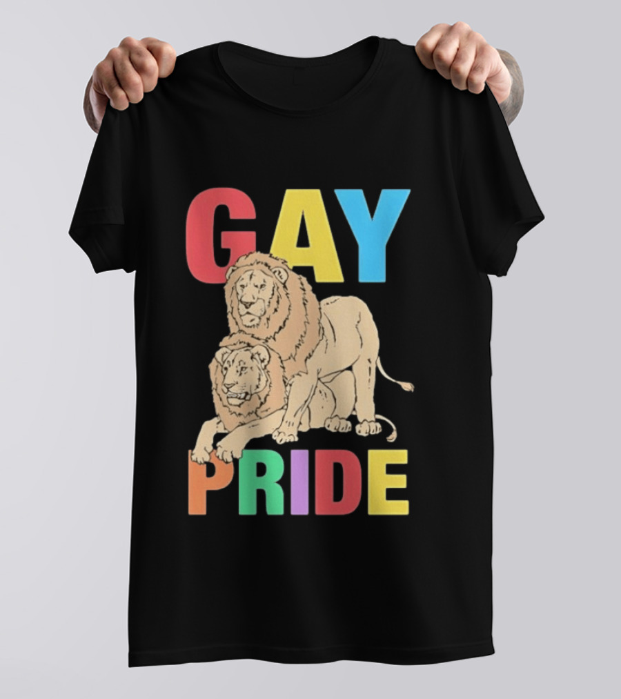 Gay Pride Lions LGBT Rainbow T-Shirt