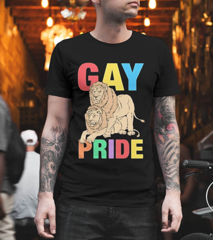 Gay Pride Lions LGBT Rainbow T-Shirt