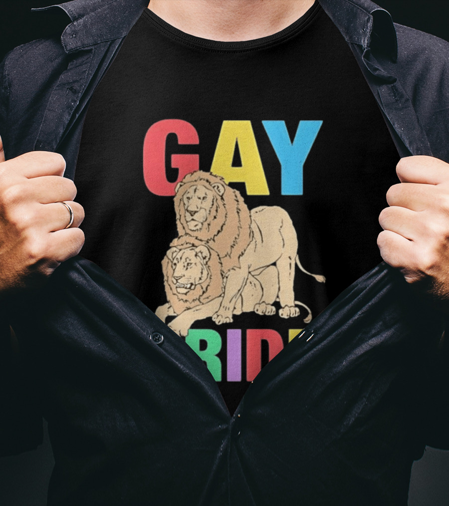 Gay Pride Lions LGBT Rainbow T-Shirt