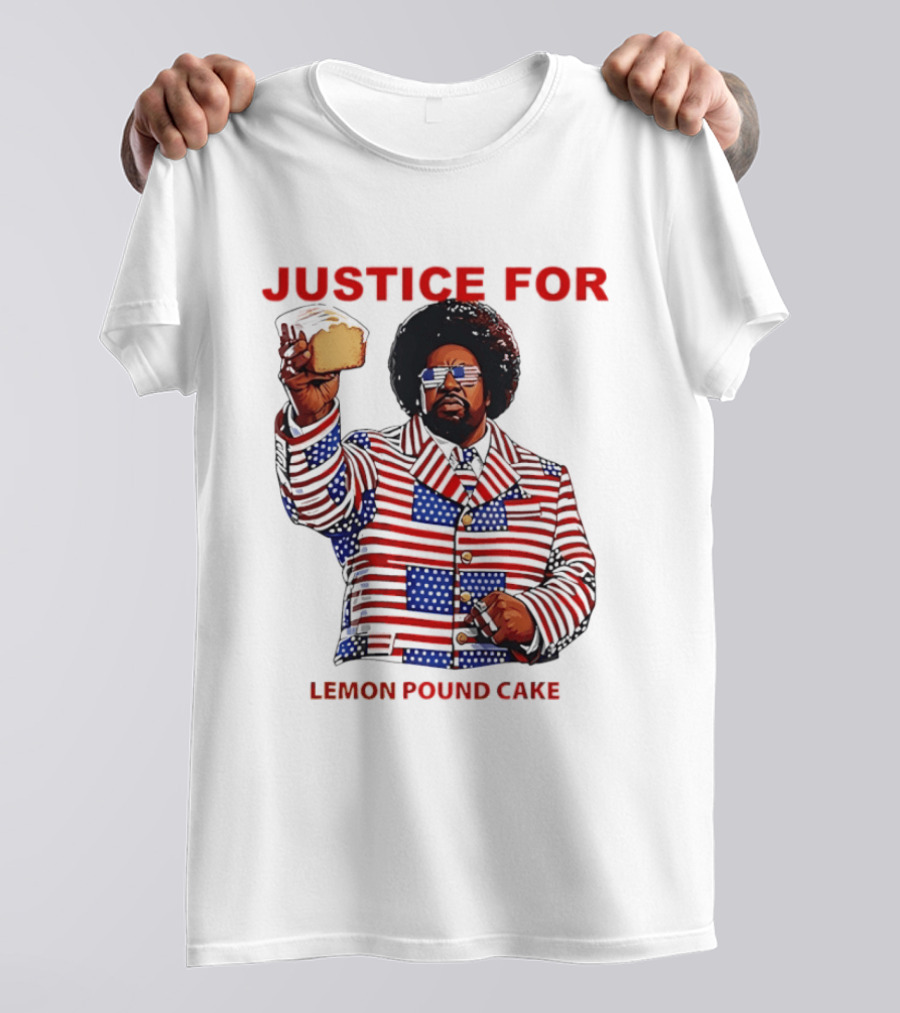Justice For Lemon Pound Cake Afroman Stars And Stripes Suit T-Shirt