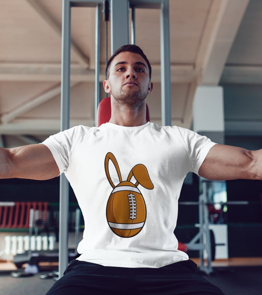 Easter Bunny Ears Football Egg Happy Easter T-Shirt