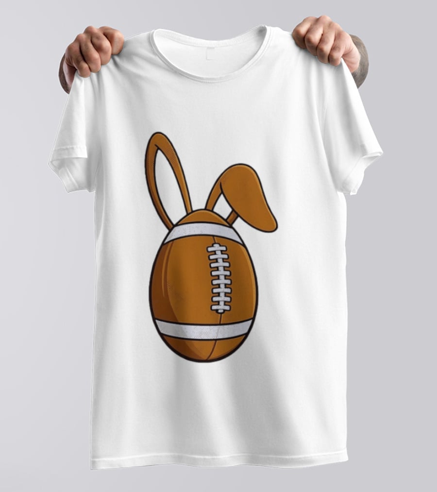 Easter Bunny Ears Football Egg Happy Easter T-Shirt