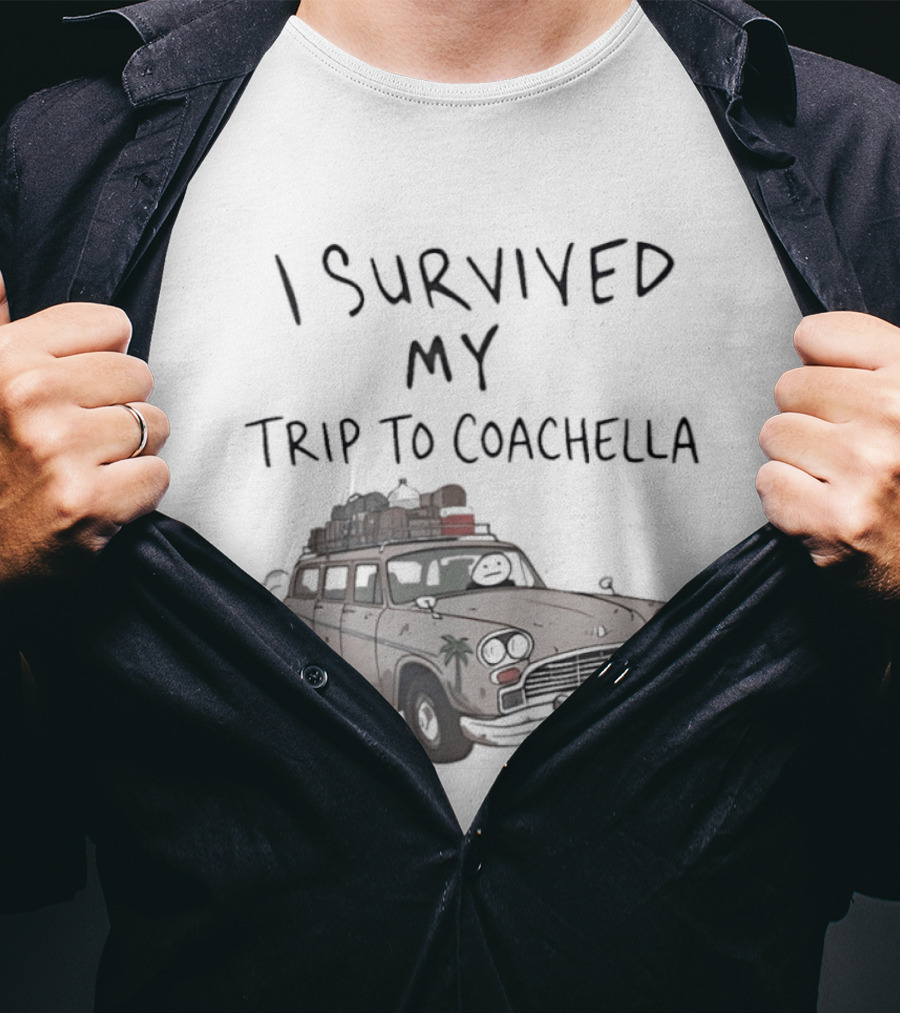 I Survived My Trip To Coachella 2026 Festival Vintage Van Adventure T-Shirt