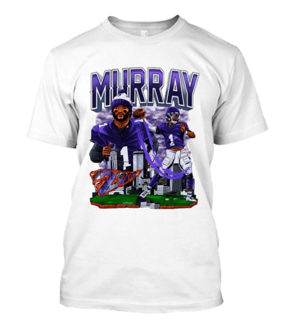Murray 1 Baltimore Ravens 2026 City Skyline Football T-Shirt