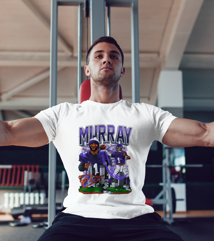 Murray 1 Baltimore Ravens 2026 City Skyline Football T-Shirt