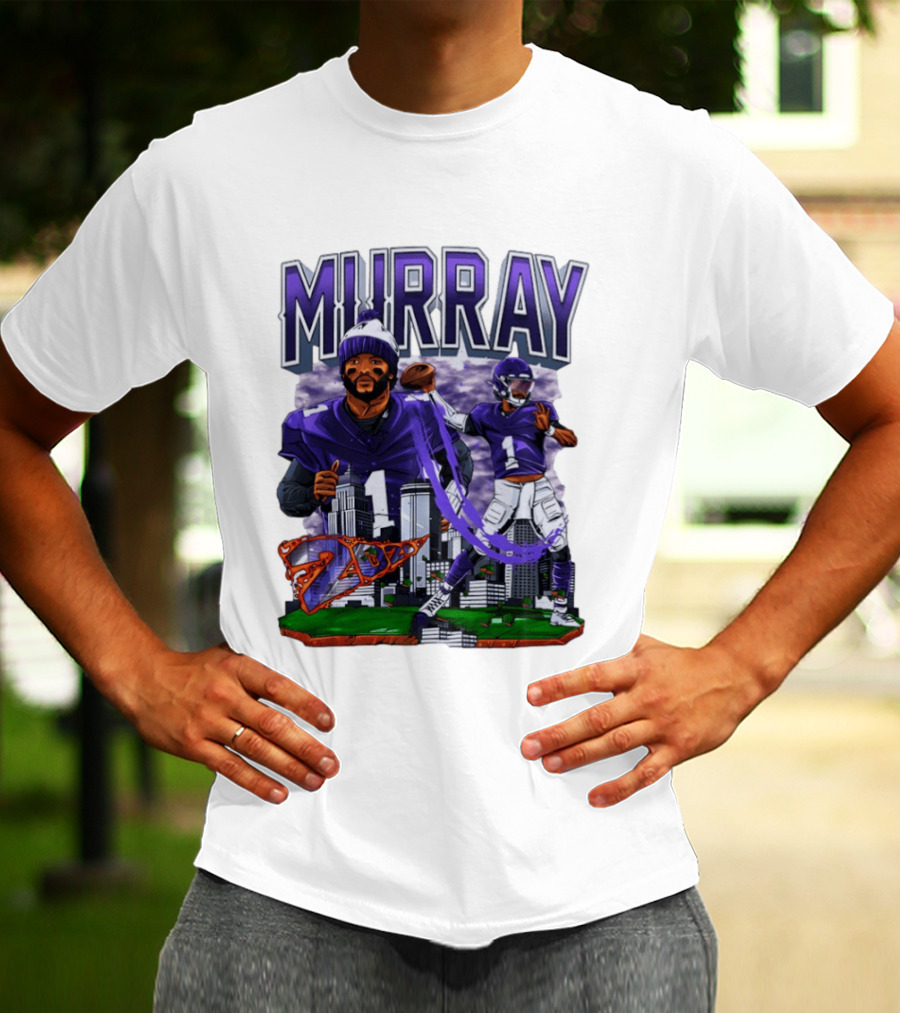 Murray 1 Baltimore Ravens 2026 City Skyline Football T-Shirt