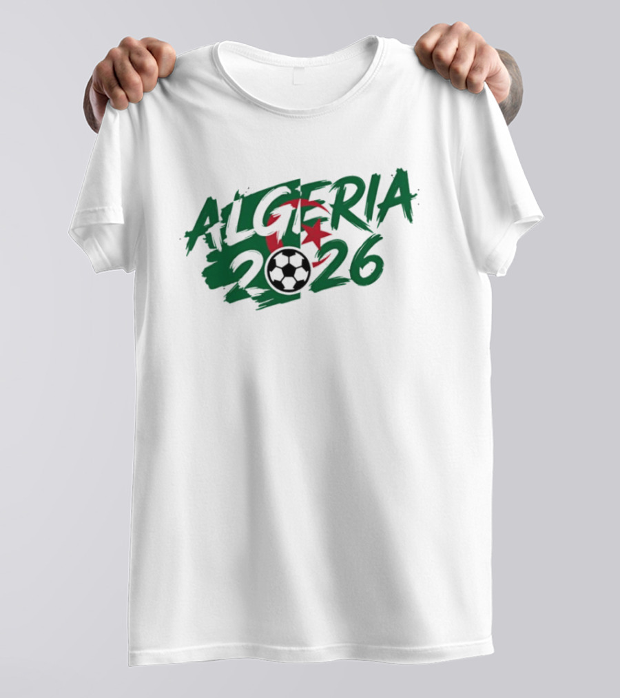 Algeria 2026 Soccer Star Crescent And Ball T-Shirt