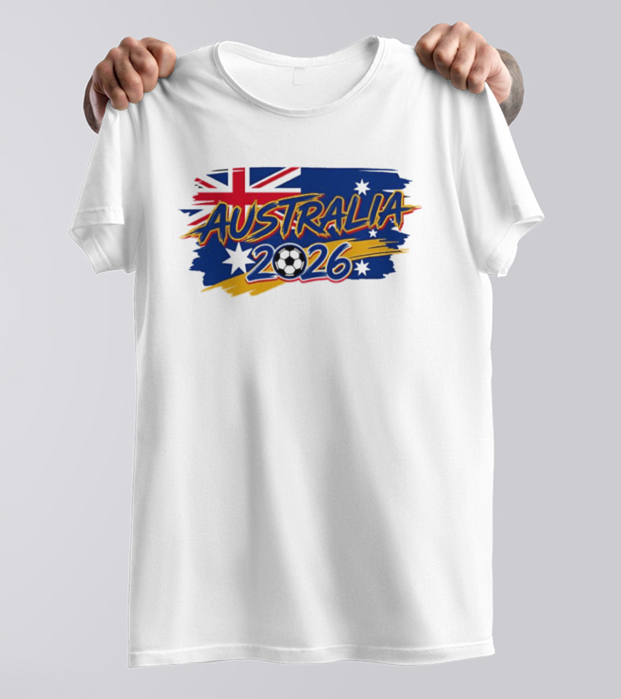 Australia 2026 Soccer Flag Stars T-Shirt