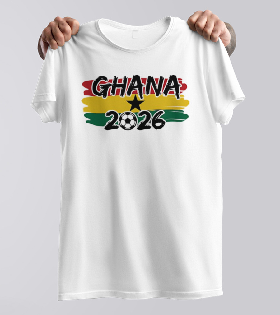 Ghana 2026 World Cup National Football Team Colors And Star T-Shirt
