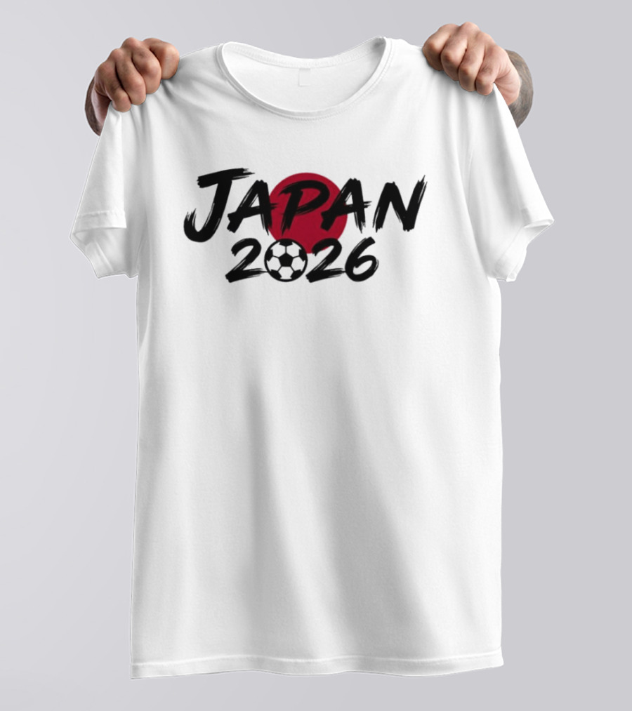 Japan 2026 Soccer Ball Red Circle T-Shirt