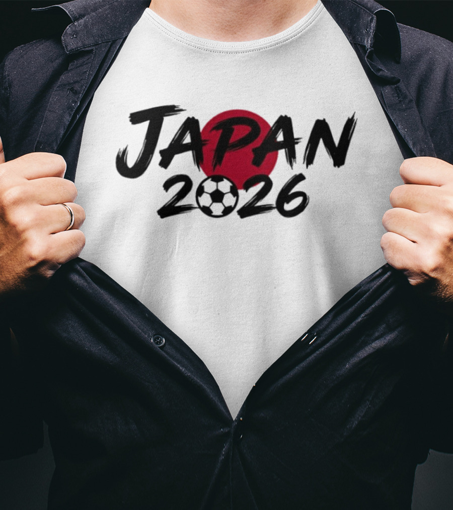 Japan 2026 Soccer Ball Red Circle T-Shirt