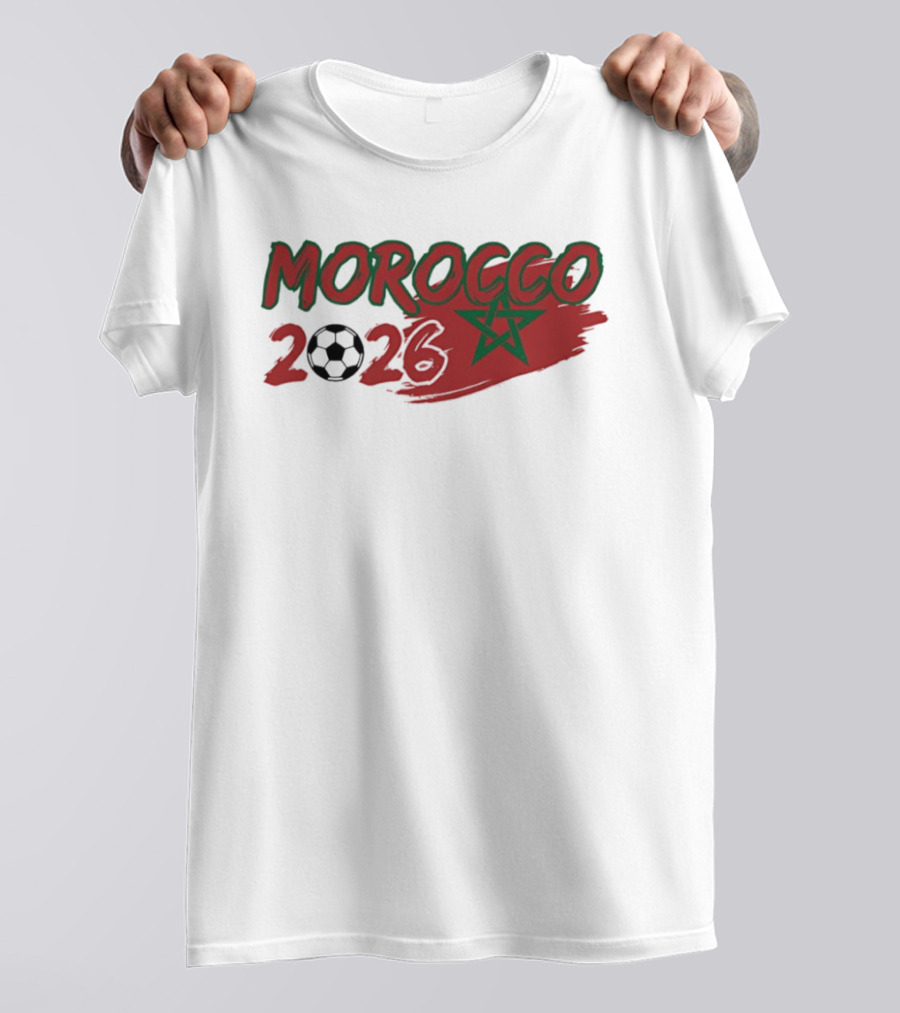 Morocco 2026 World Cup Soccer Ball Star T-Shirt