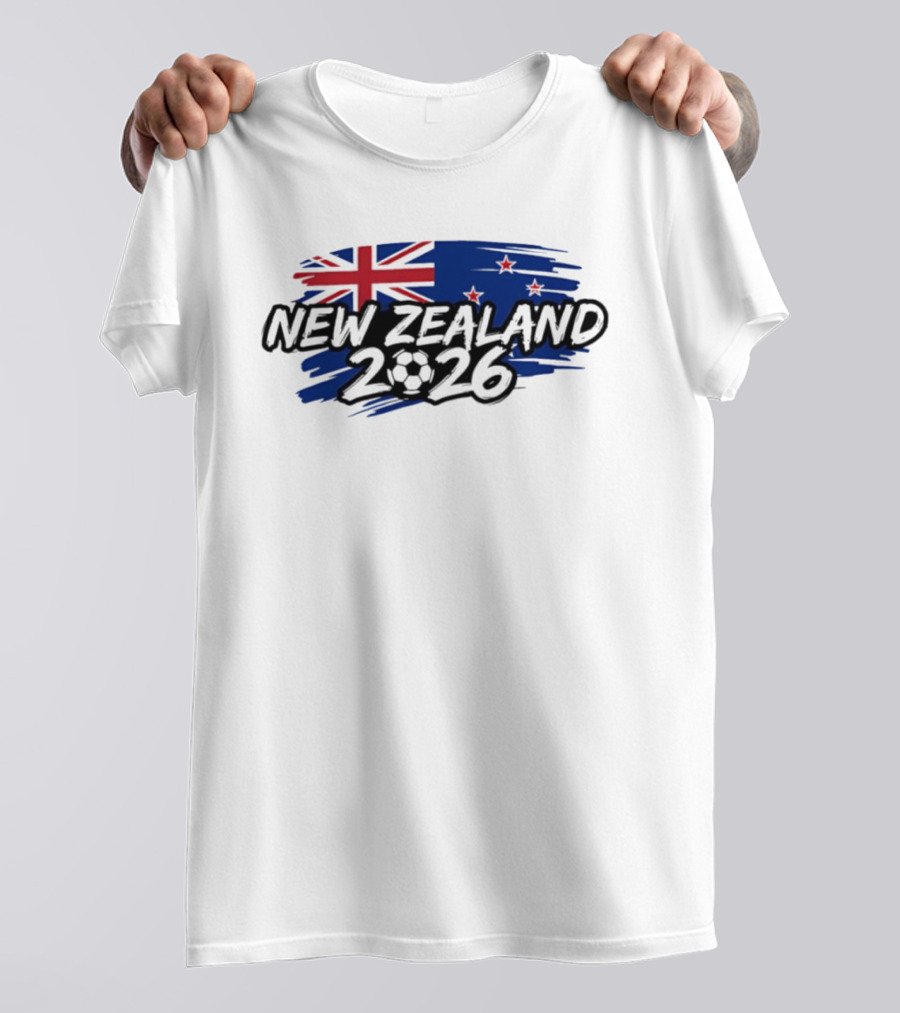 New Zealand 2026 National Team Flag And Soccer Ball T-Shirt