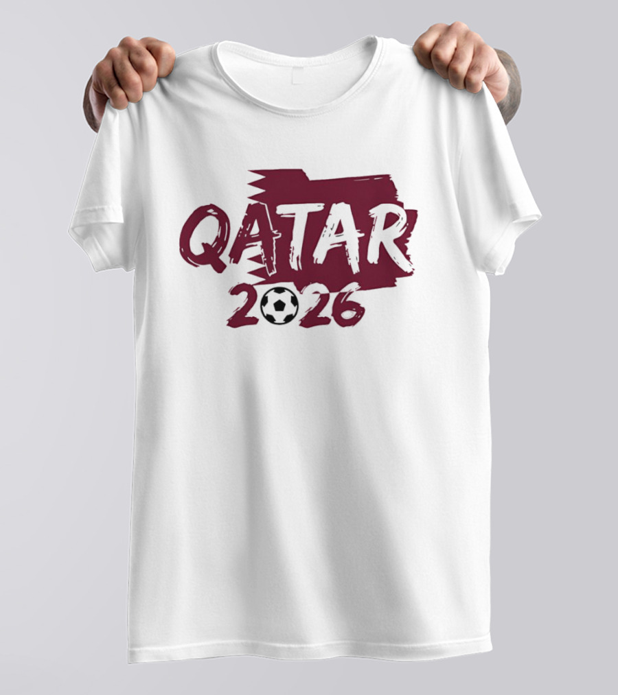 Qatar 2026 Soccer Celebration With Football T-Shirt