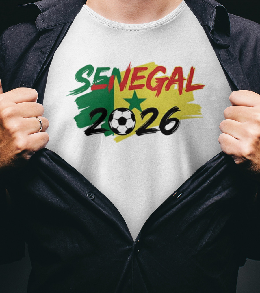 Senegal 2026 World Cup Soccer Team Star Flag T-Shirt