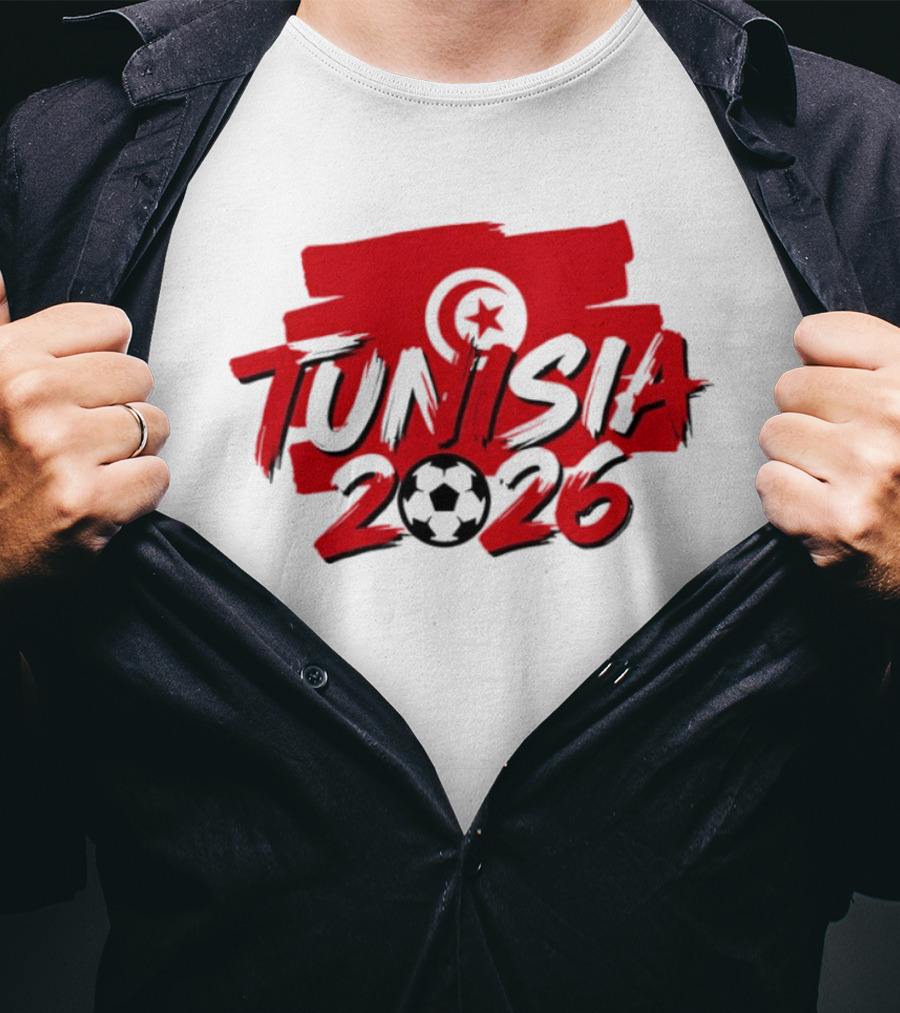 Tunisia 2026 World Cup Soccer Star And Crescent T-Shirt