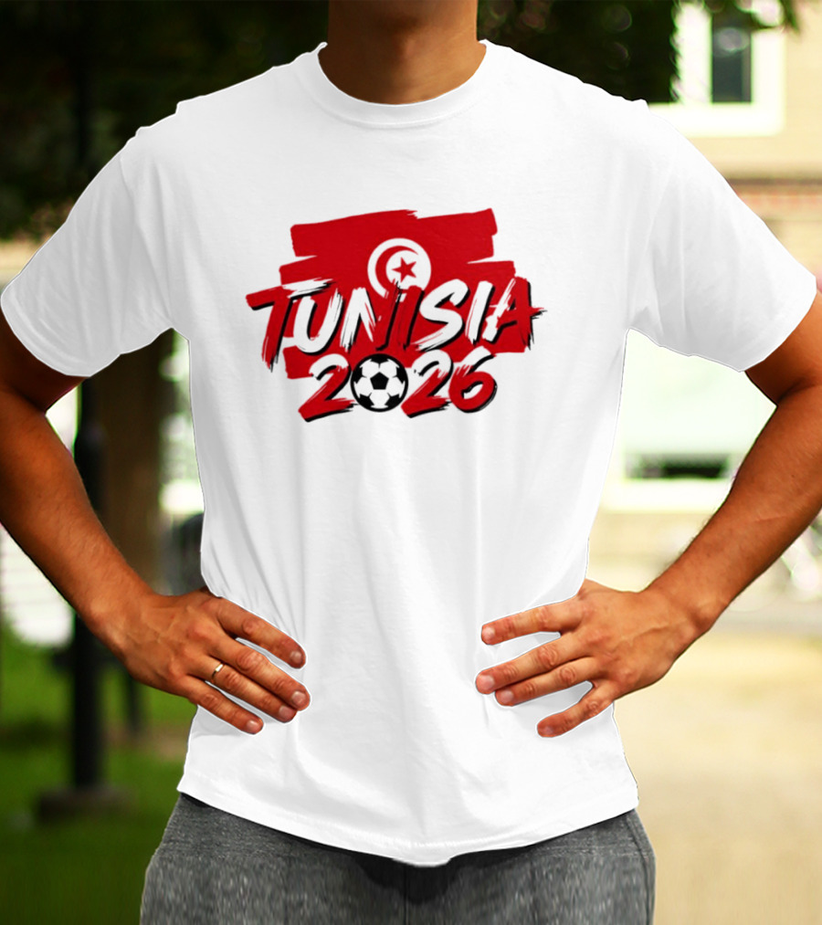 Tunisia 2026 World Cup Soccer Star And Crescent T-Shirt
