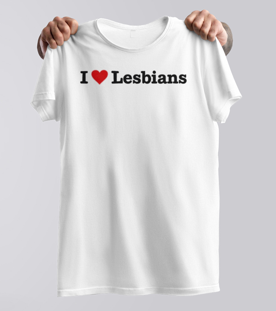 Young Miko I Love Lesbians Heart T-Shirt