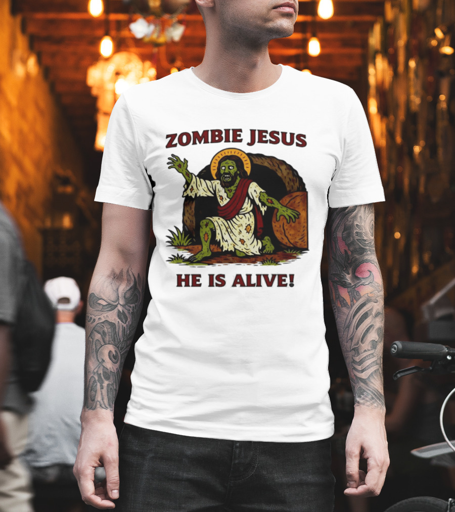 Zombie Jesus He Is Alive Resurrection Meme T-Shirt