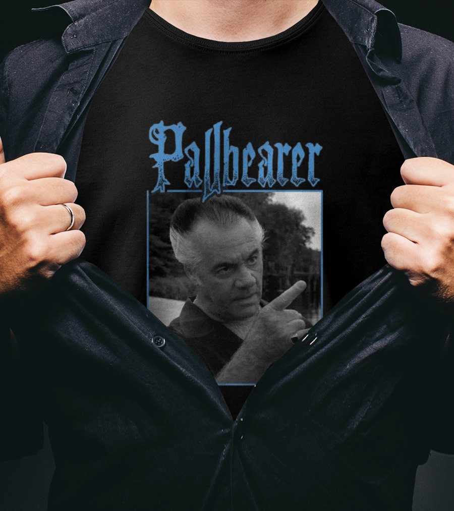 Pallbearer Gothic Font With Man Pointing Finger T-Shirt