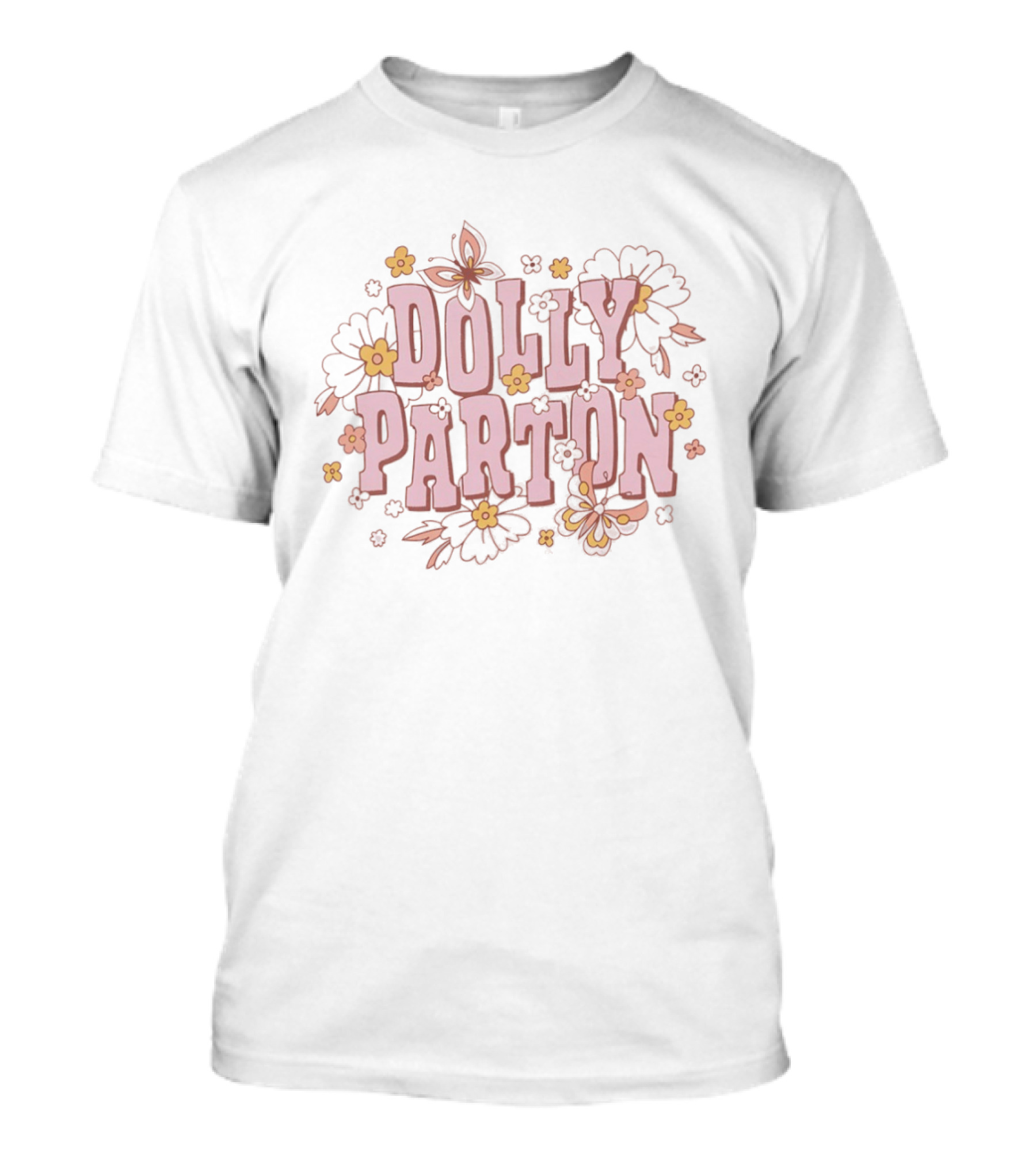 Dolly Parton Floral Butterfly Blossoms T-Shirt