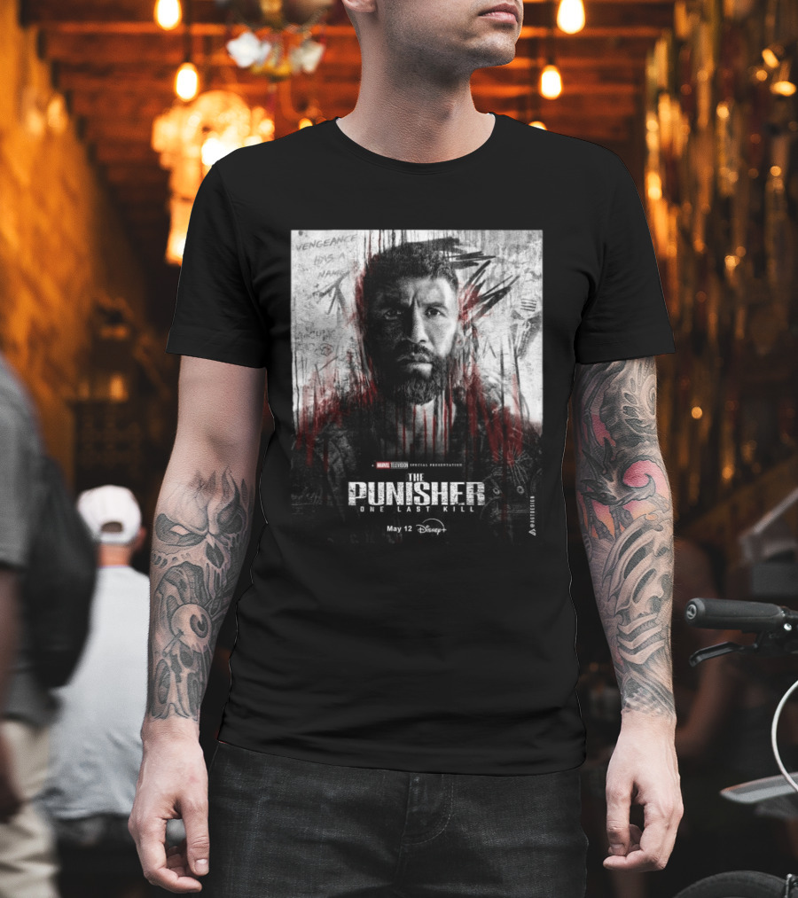 The Punisher One Last Kill Marvel Television Frank Castle May 12 Disney Plus T-Shirt