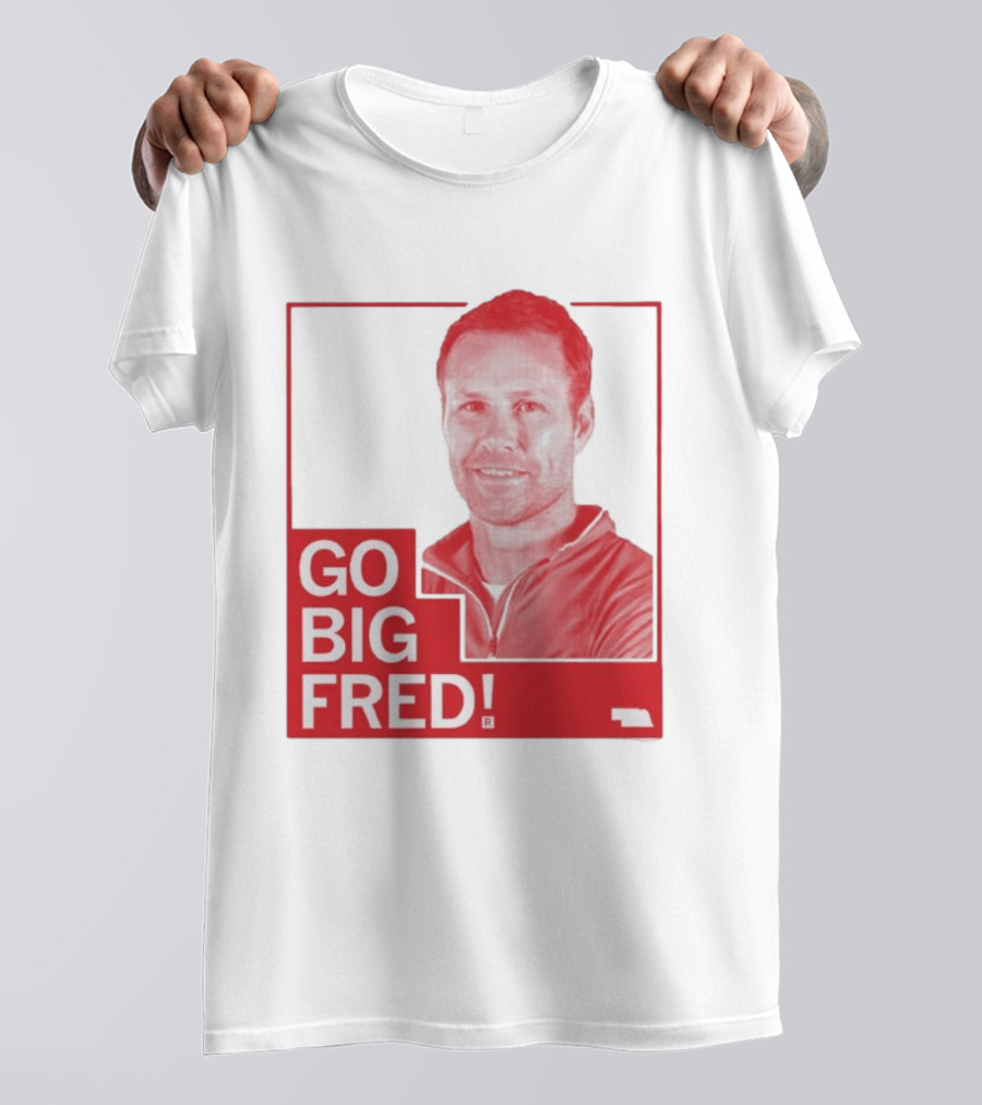 Go Big Fred Nebraska Sports Icon Red T-Shirt