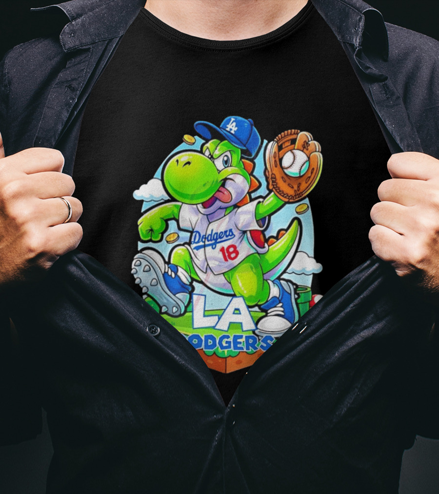 Yoshi Dodgers 18 LA Baseball T-Shirt