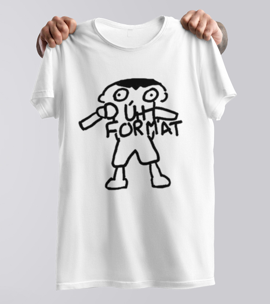 New The Format Levon Seafoam Duh Format Stick Figure T-Shirt
