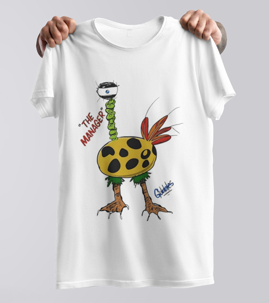 The Manager Gobbles Quirky Creature Art With Playful T-Shirt