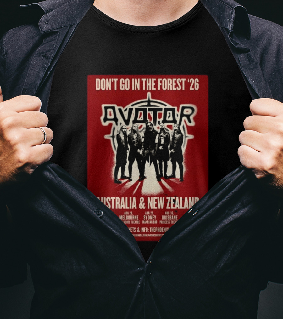 Avatar Band Don't Go In The Forest 2026 Tour Australia New Zealand Dates T-Shirt