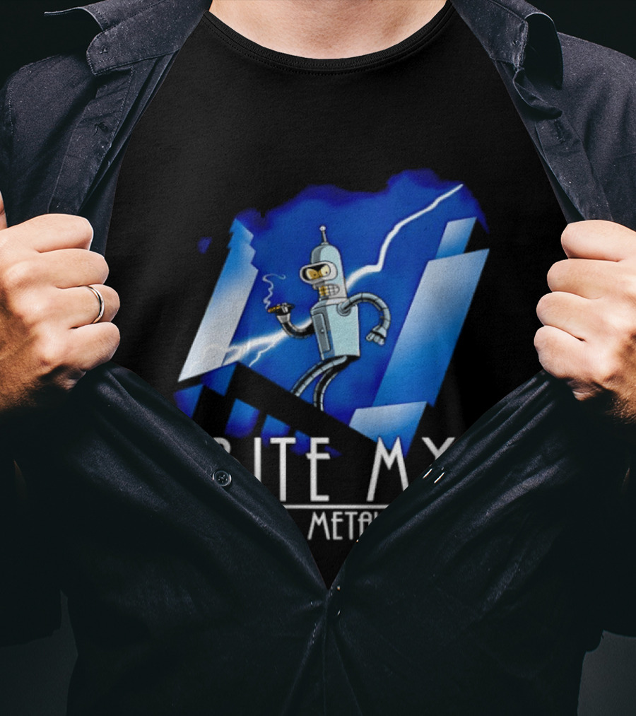 Bender Bending Rodriguez Cigar Bite My Shiny Metal Ass T-Shirt