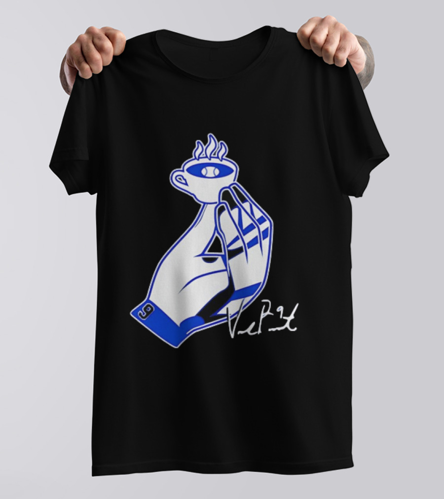 Blue Jays 27 Vladimir Guerrero Jr Number 27 Hot Coffee Baseball Cup T-Shirt