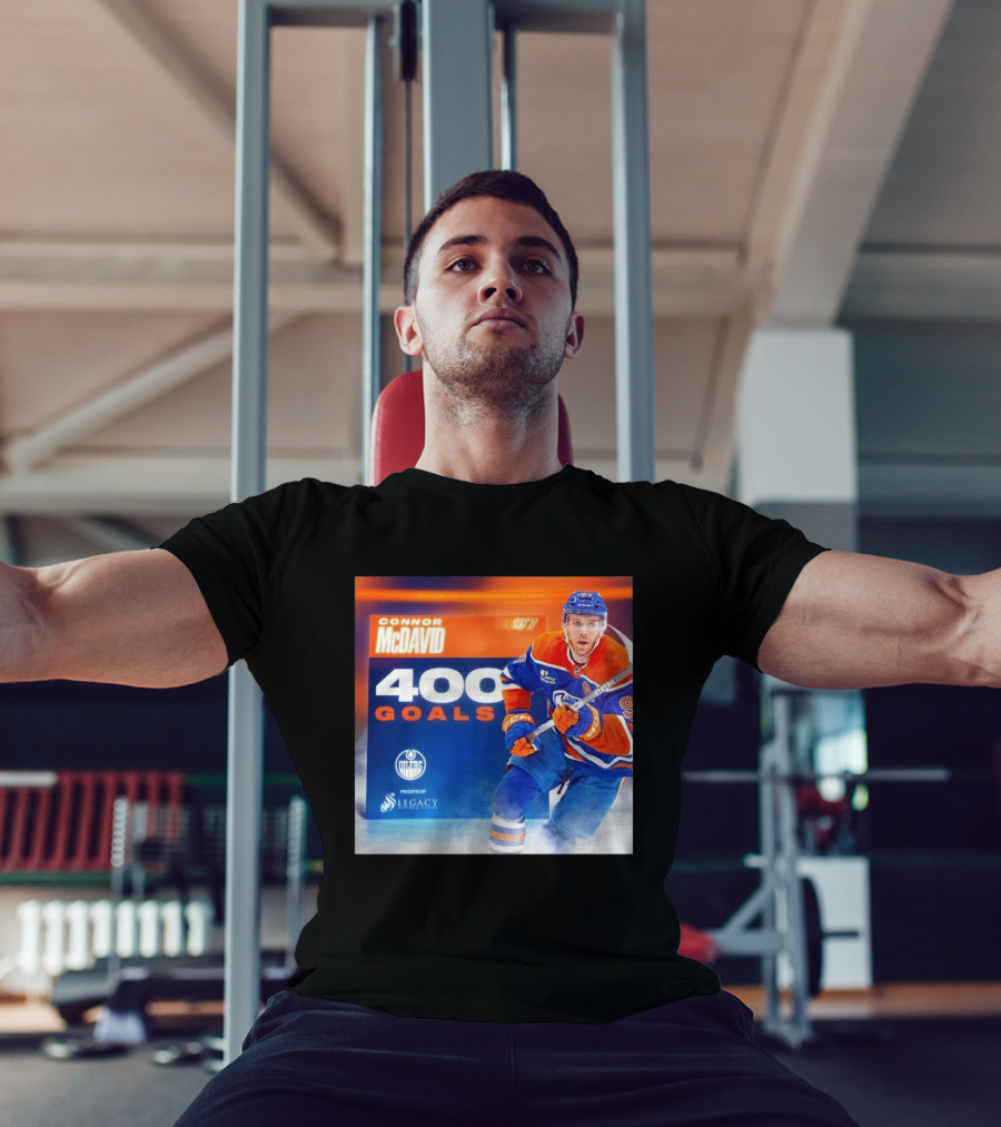 Connor McDavid 400 Goals Edmonton Oilers Legacy Sports Excellence T-Shirt