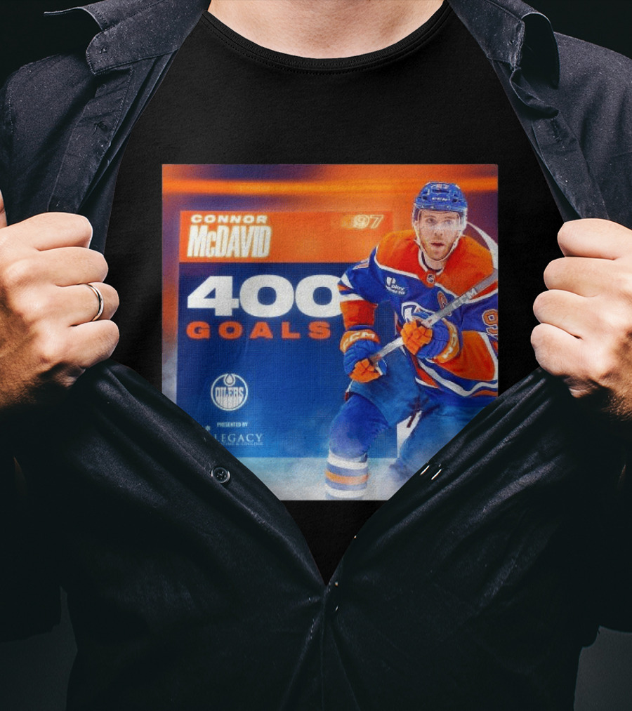 Connor McDavid 400 Goals Edmonton Oilers Legacy Sports Excellence T-Shirt