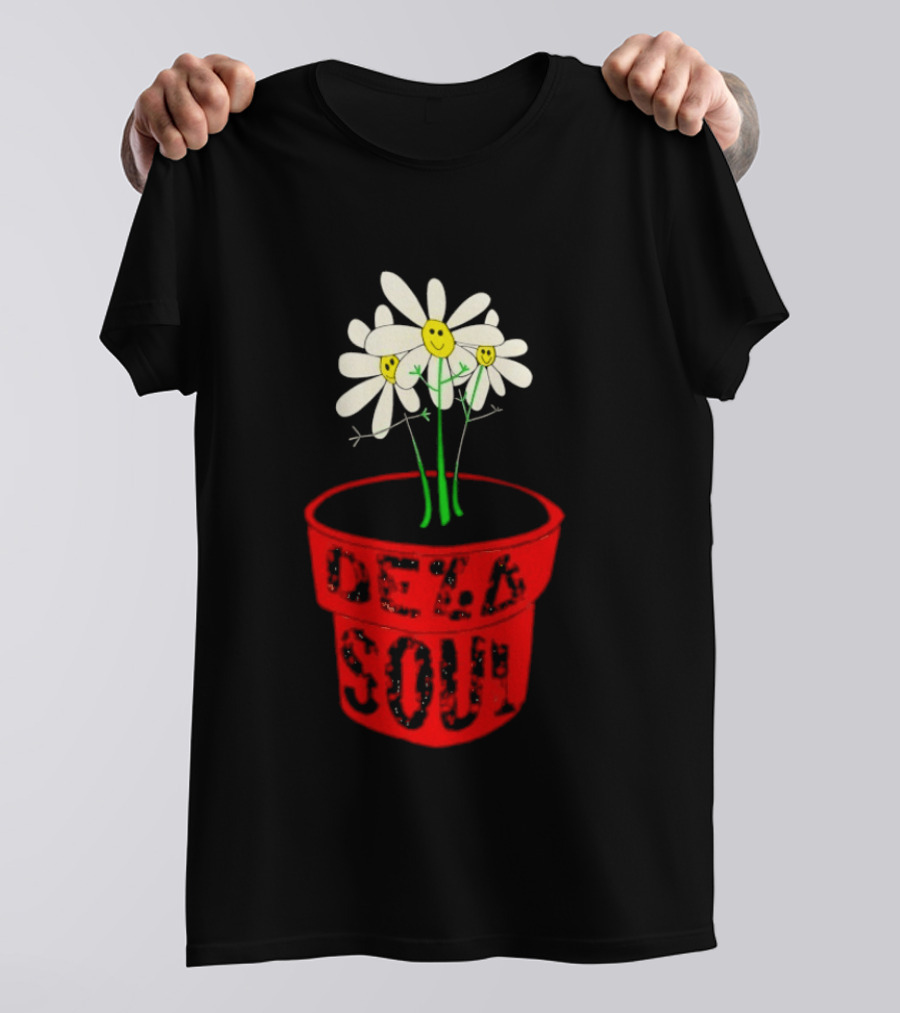 De La Soul Is Dead Flower Pot With White Daisies T-Shirt