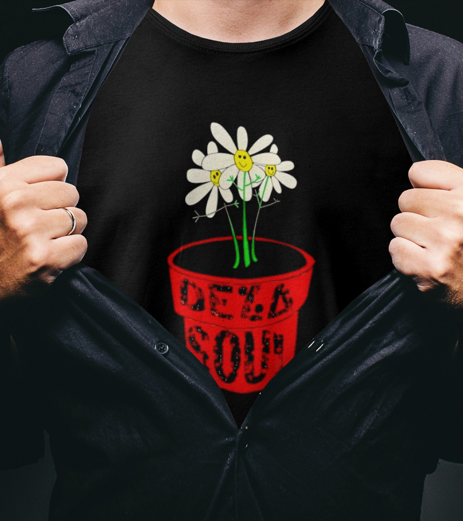 De La Soul Is Dead Flower Pot With White Daisies T-Shirt
