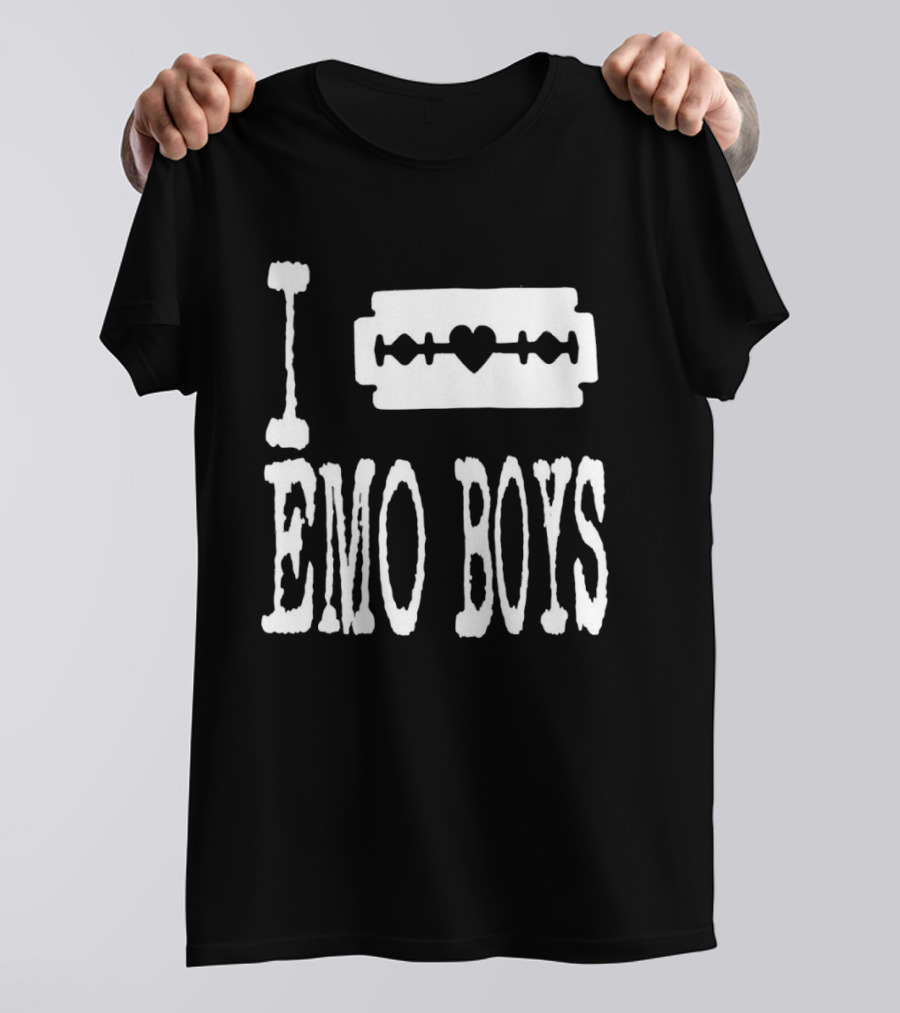 I Heart Emo Boys Razor Blade Icon Emo Subculture T-Shirt