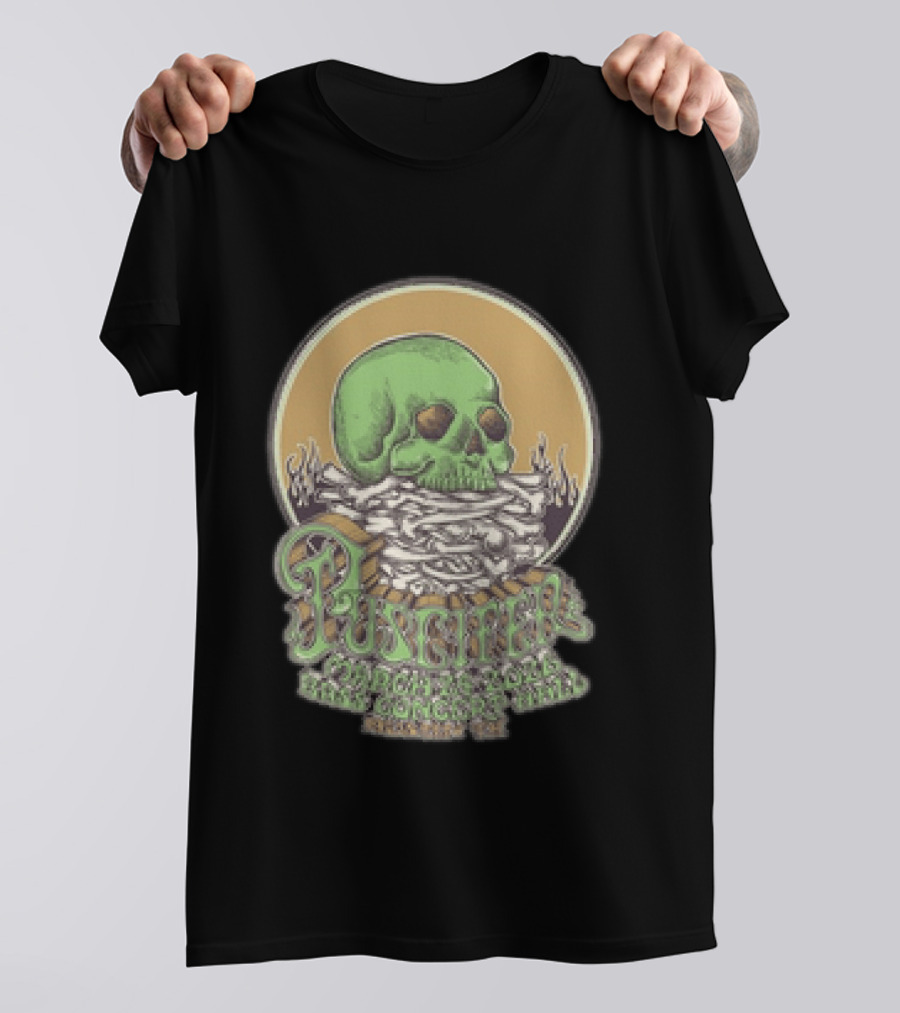 Puscifer March 24 2026 Austin TX Concert With Green Skull T-Shirt