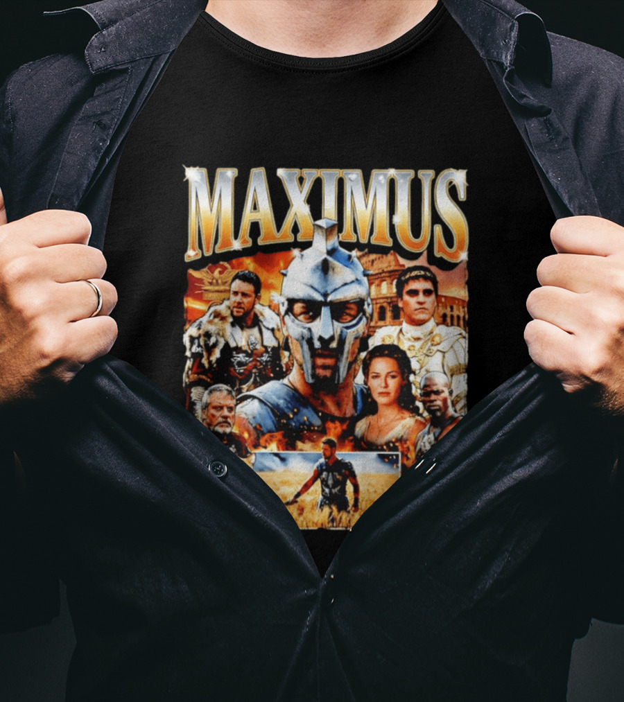 Maximus Gladiator Colosseum Russell Crowe Joaquin Phoenix Tiger Ancient Rome T-Shirt