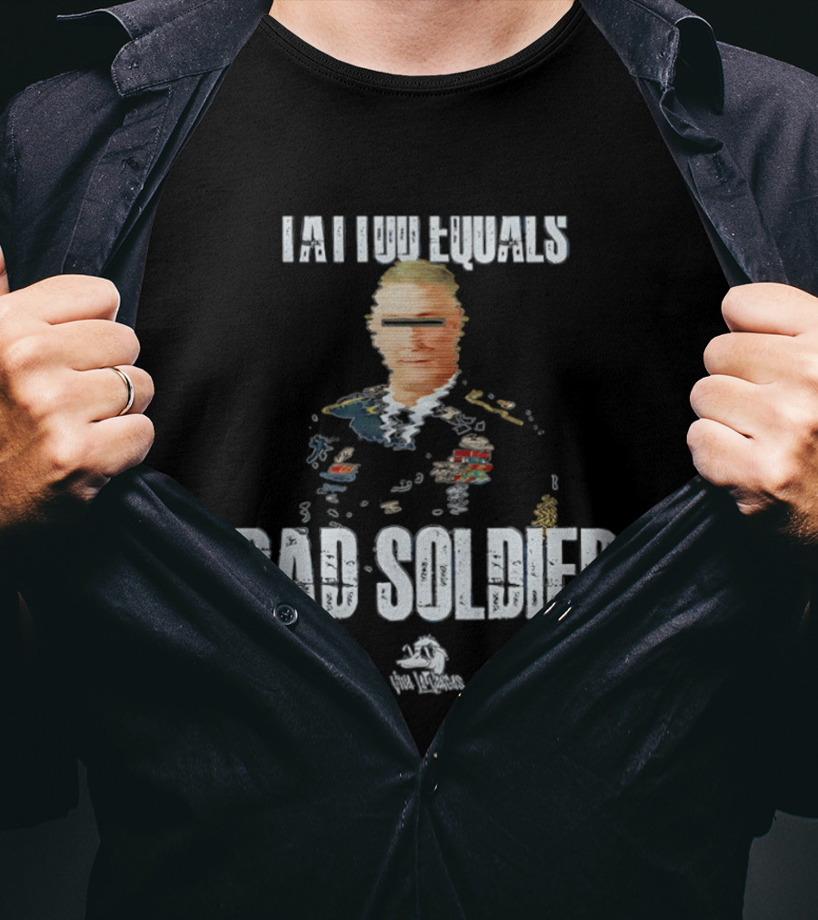 Tattoo Equals Bad Soldier Military Satire Cartoon Soldier T-Shirt