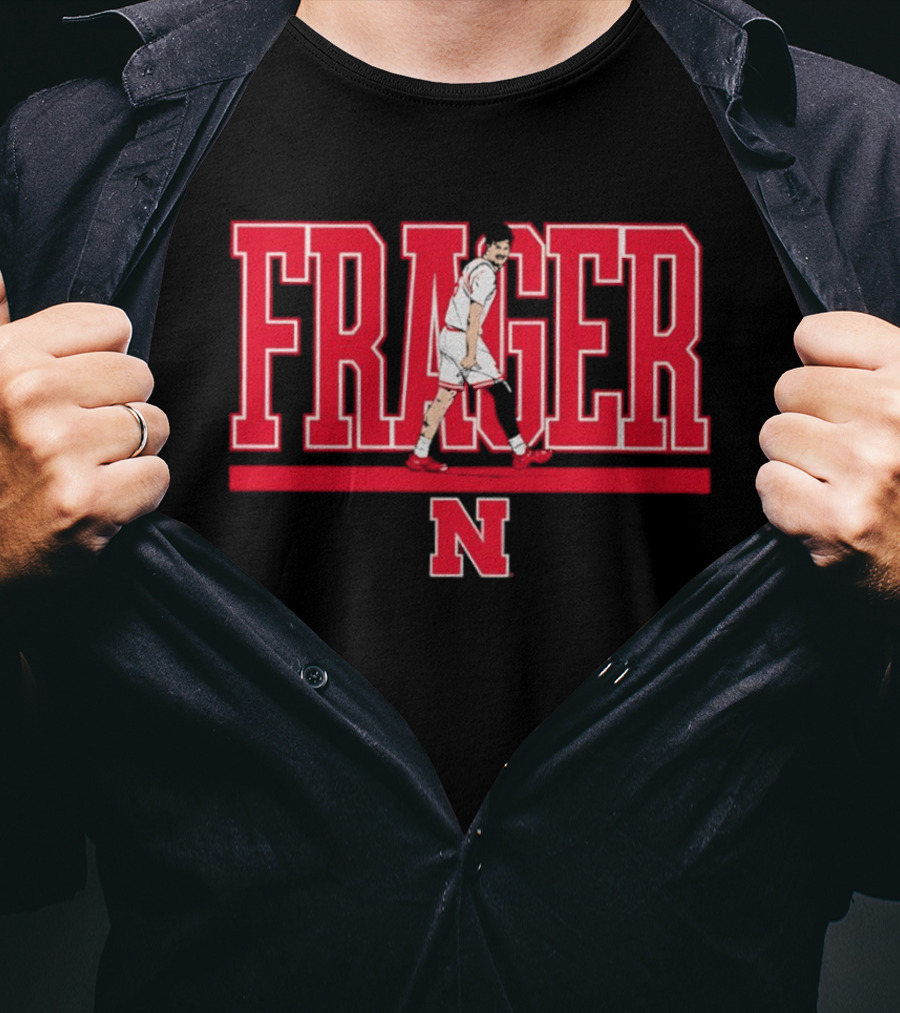 Frager Nebraska Cornhuskers N Logo Rollie Fraser T-Shirt
